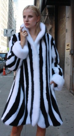 Marc Kaufman Furs Presents a black white mink fur stroller from Marc Kaufman Furs New York,Argentina,United Kingdom,Austria,Denmark,Norway,Australia,Finland,Saudi Arabia,Oman,Kuwait,Jordan,Egypt